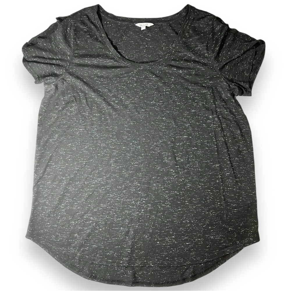 REITMANS women black and silver cold shoulder t-shirt size XL